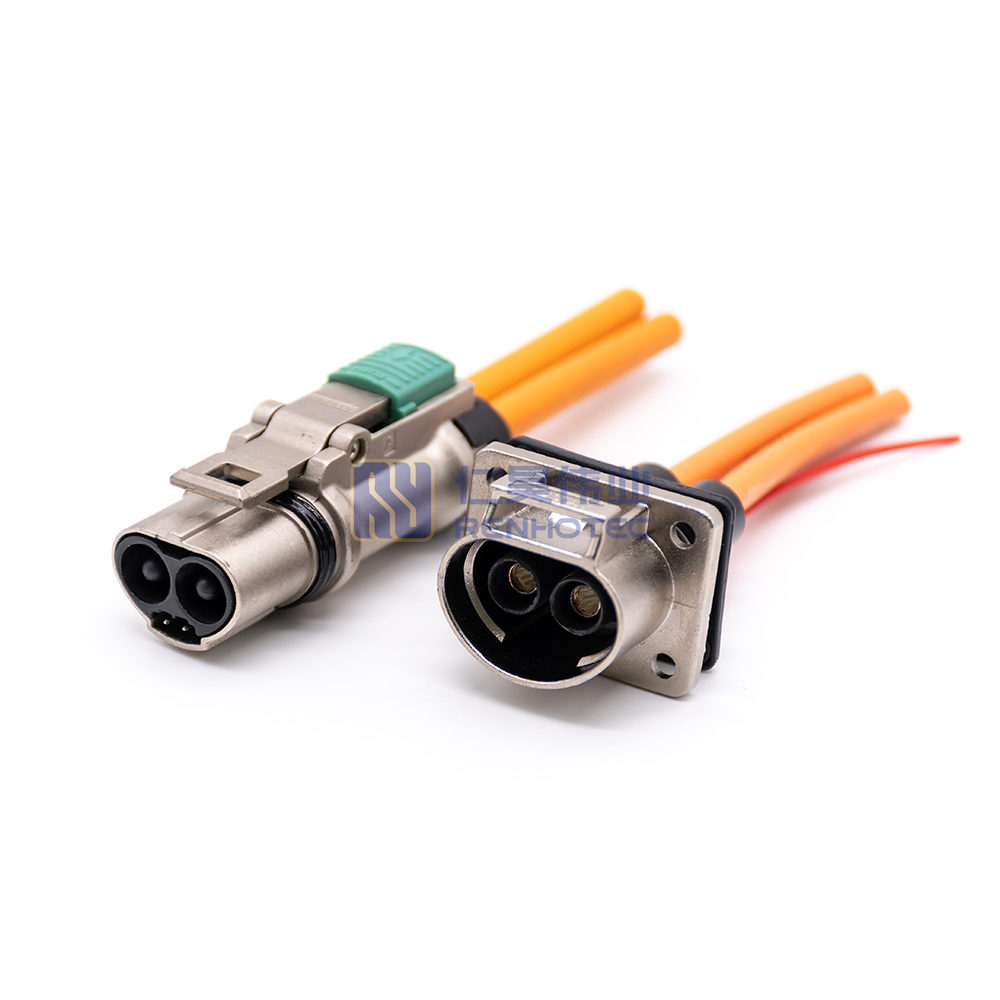 Ev High Voltage Interlock Connector 35a Straight Metal 36mm 3 Pin Hvil Socket For 6mm² Cable 1738