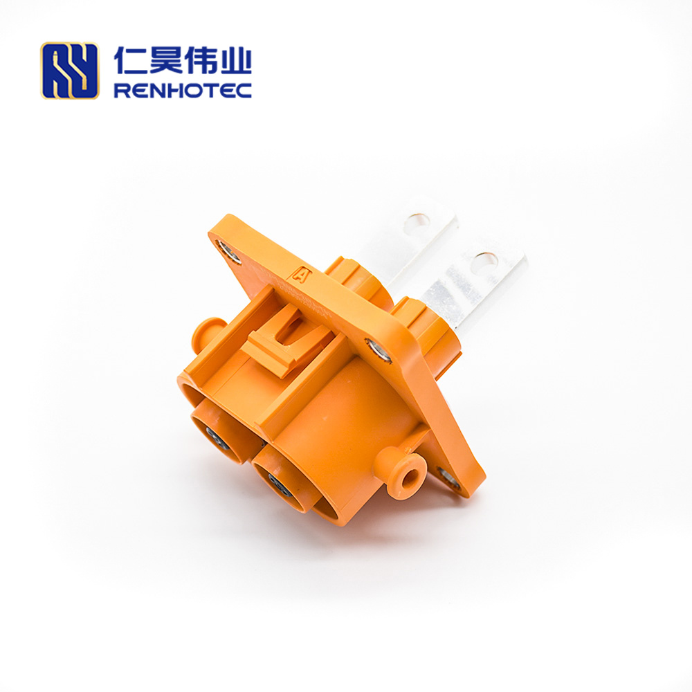 Hvil High Voltage Interlock Connector 2pin 8mm 200a Socket Plastic Wbusbar M8 Thread Hole 5154